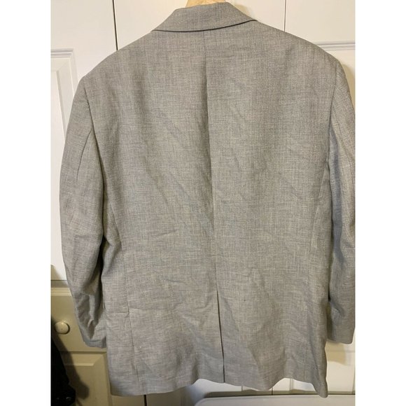 Jos A Bank Men’s Sz 41R Linen‎ Wool Sport Coat Blazer Jacket Gray - Picture 9 of 9